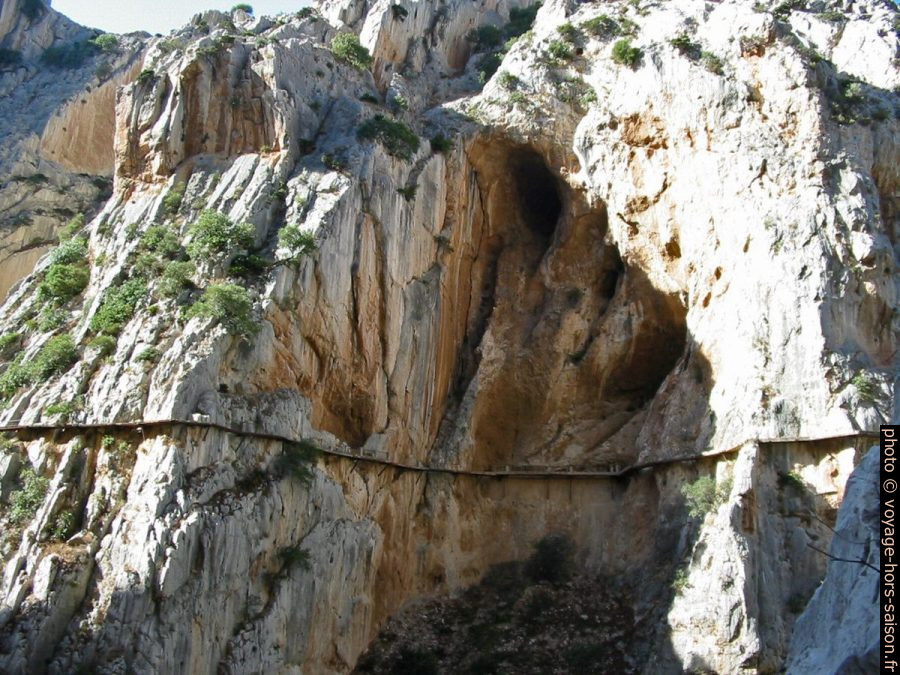 Le Caminito del Rey en béton en 2003. Photo © André M. Winter