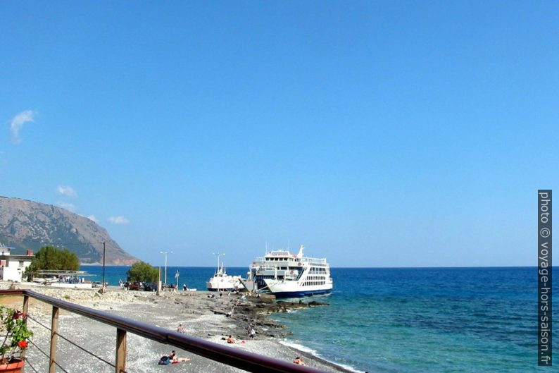 Embarcadère d'Agia Roumeli. Photo © André M. Winter