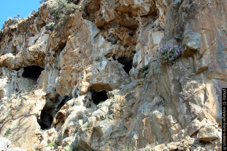 Grottes dans la falaise. Photo © André M. Winter