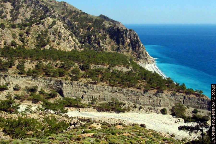 Les dépôts de graviers à l'arrière de la Page de Domata. Photo © André M. Winter