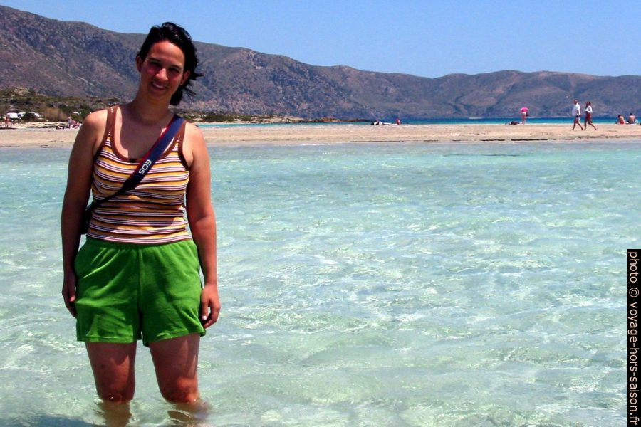 Alex sur la plage d'Elafonisi. Photo © André M. Winter