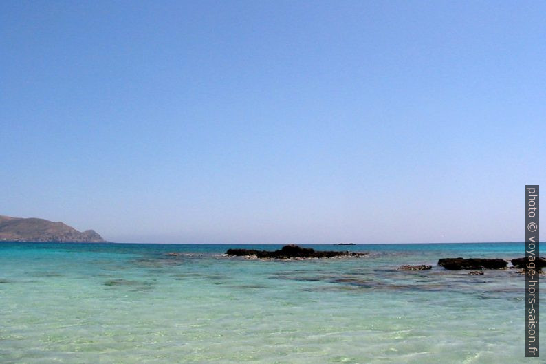 La lagune au sud-est de la presqu'île d'Elafonisi. Photo © André M. Winter