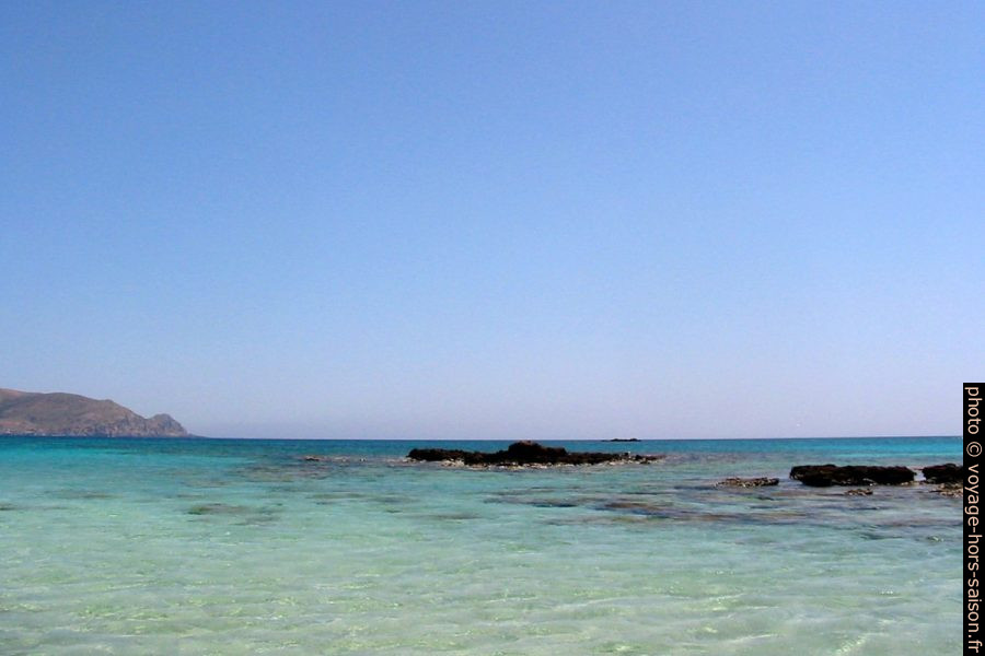 La lagune au sud-est de la presqu'île d'Elafonisi. Photo © André M. Winter