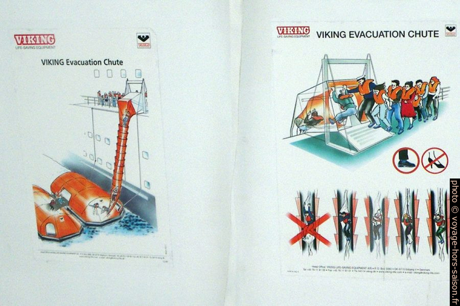 Instructions d'utilisation des nacelles de sauvetage Viking. Photo © André M. Winter