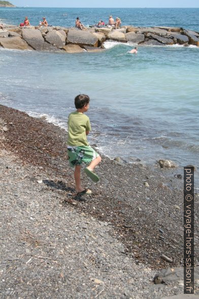 Nicolas sur la Spiaggia di Foce à Cervo. Photo © André M. Winter