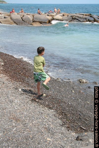 Nicolas sur la Spiaggia di Foce à Cervo. Photo © André M. Winter