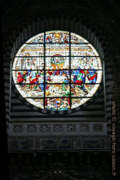 Rosette au-dessus de l'abside de la cathédrale de Sienne. Photo © André M. Winter