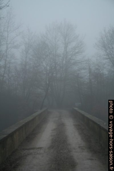 Pont sur l'Arno dans la brume. Photo © Alex Medwedeff