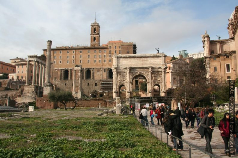 Tabularium et Arc de Septime Sévère. Photo © André M. Winter