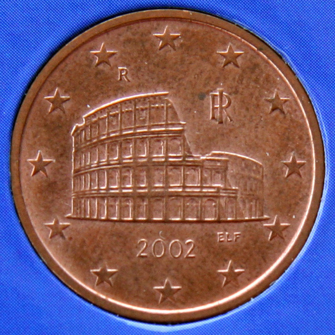 Le Colisée sur la pièce de 5 centimes italienne. Photo © André M. Winter