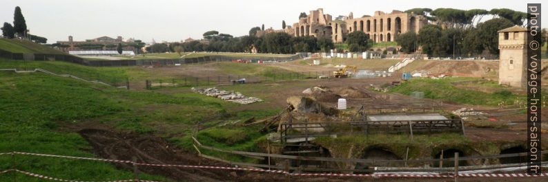 Travaux dans le Circus Maximus. Photo © André M. Winter