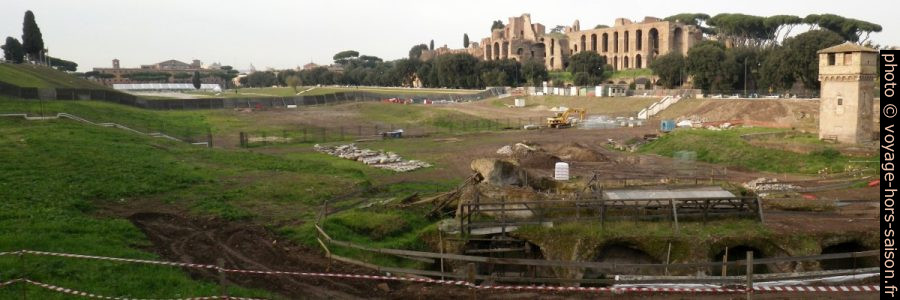 Travaux dans le Circus Maximus. Photo © André M. Winter