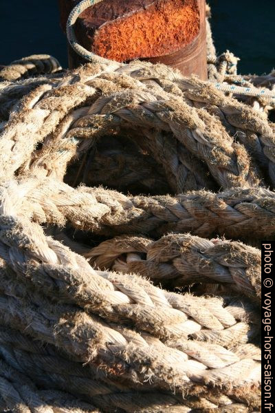 Amarres d'attache de bateaux. Photo © Alex Medwedeff