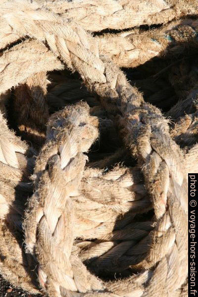 Cordages d'attache de bateaux. Photo © Alex Medwedeff