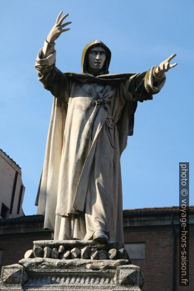 Statue de Girolamo Savonarola. Photo © Alex Medwedeff