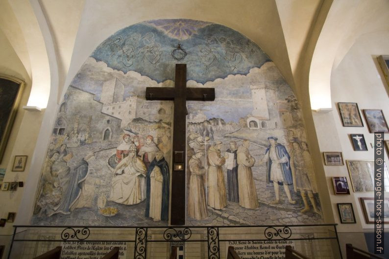 Fresque de J. H. Clergues dans l'Église Notre-Dame de la Garoupe. Photo © André M. Winter