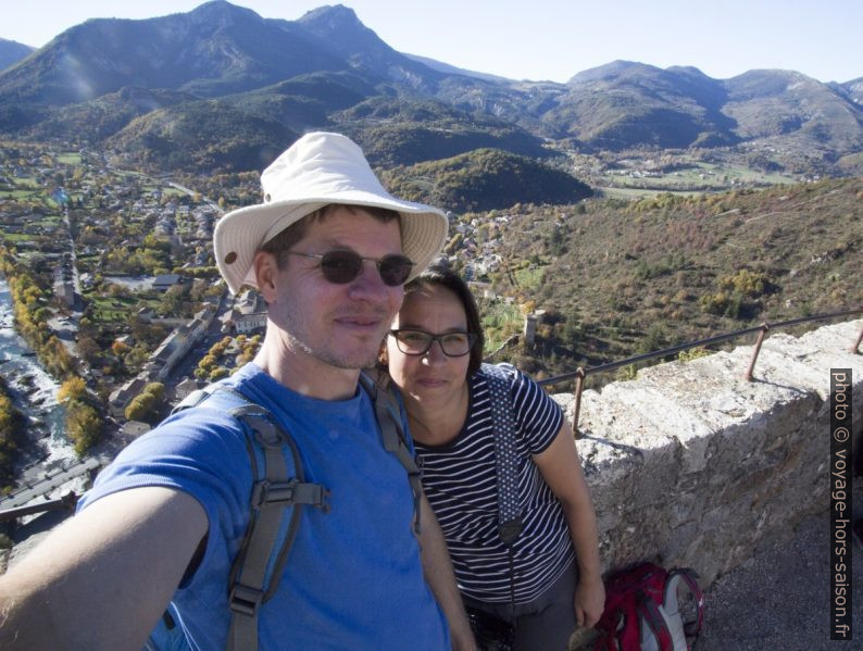 Selfie avec André et Alex au-dessus de Castellane. Photo © André M. Winter