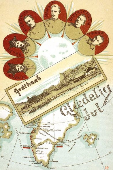 Carte postale avec les membres de l’expédition
