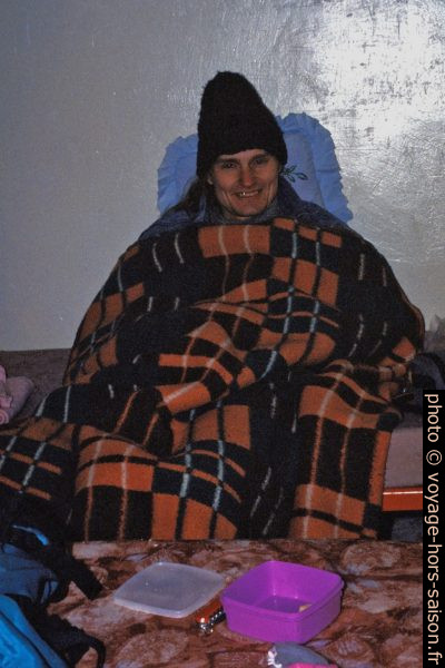 Leonhard dans la chambre d'hôtel à 5°C. Photo © André M. Winter
