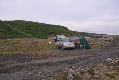 Notre camp entre les rivières Leirá et Hólmsá. Photo © André M. Winter