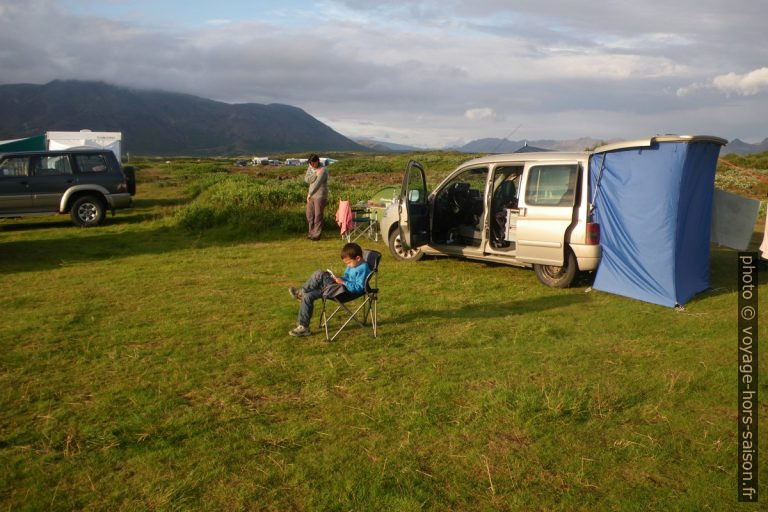 Notre place au camping de Þingvellir. Photo © André M. Winter