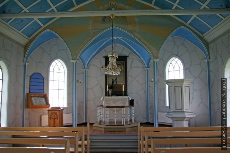 La nef entièrement en bois de l’église d’Akrar. Photo © André M. Winter