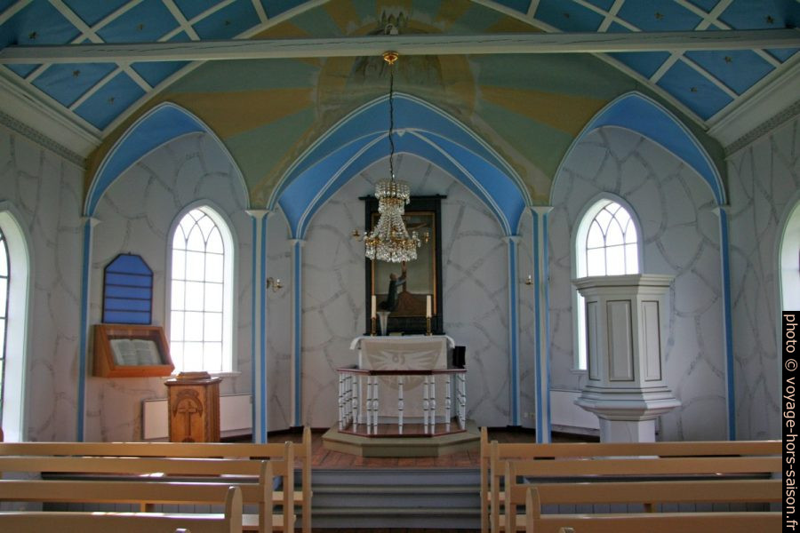 La nef entièrement en bois de l’église d’Akrar. Photo © André M. Winter