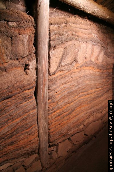 Mur en tourbe du couloir d'entrée de la ferme de Glaumbær. Photo © André M. Winter