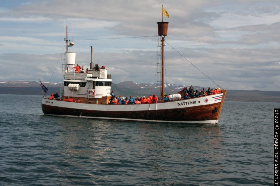 Bateau d'observation de baleines Náttfari. Photo © Alex Medwedeff