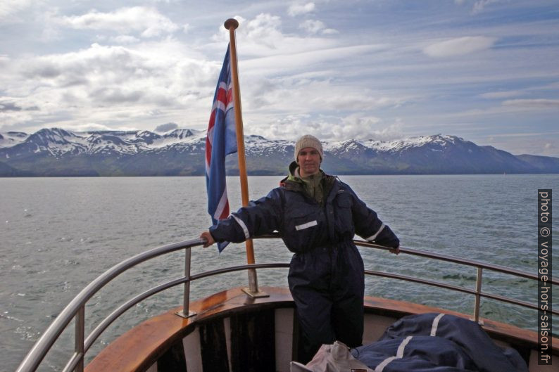 Alex et le Víknafjöll. Photo © Alex Medwedeff