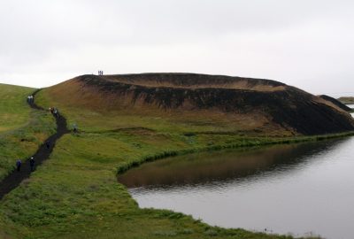 Pseudo-cratère de Geitagjá dans le Mývatn. Photo © André M. Winter