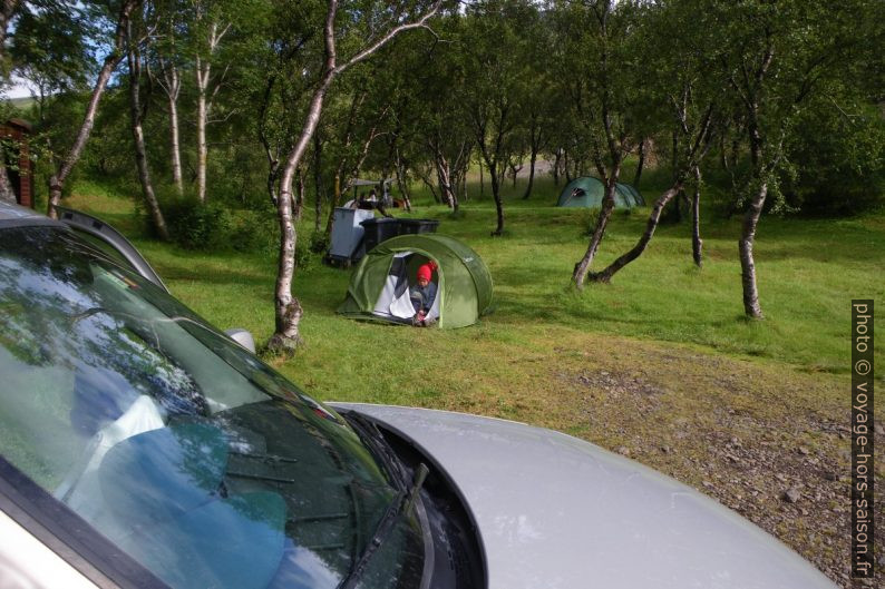 Nicolas au camping d'Eskifjörður. Photo © André M. Winter