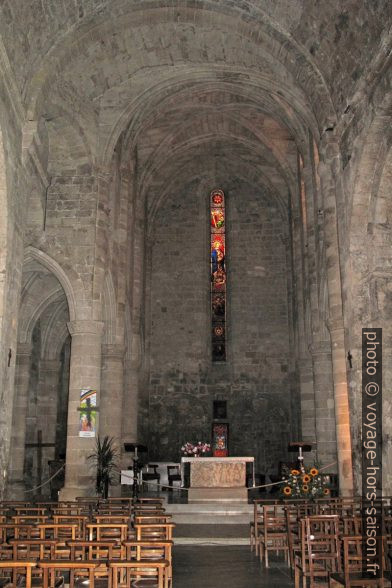 Nef excentrique de Notre-Dame-de-l'Assomption à Moustiers. Photo © Veronika Schnablegger