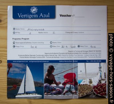 Ticket Vertigem Azul verso. Photo © André M. Winter