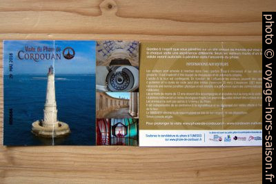 Ticket pour le Phare de Cordouan. Photo © André M. Winter