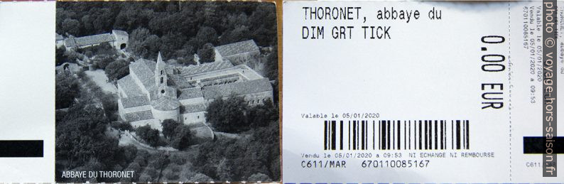 Ticket gratuit pour l'Abbaye du Thoronet. Photo © André M. Winter