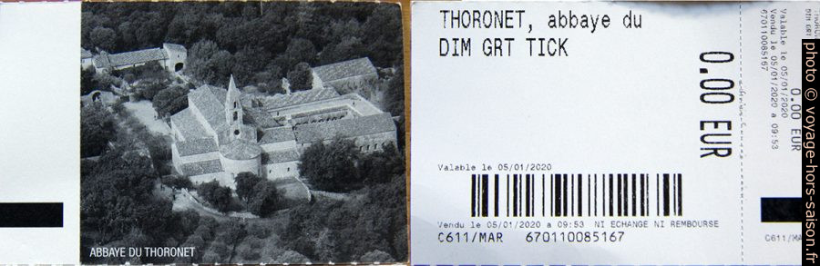 Ticket gratuit pour l'Abbaye du Thoronet. Photo © André M. Winter