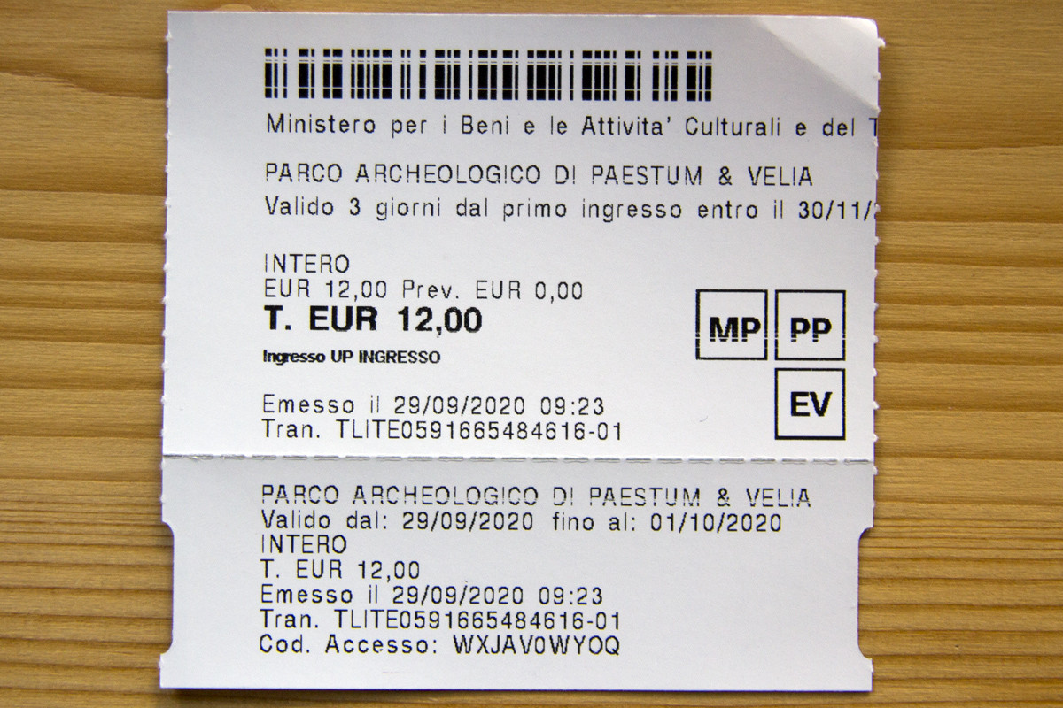 Ticket de Paestum. Photo © André M. Winter