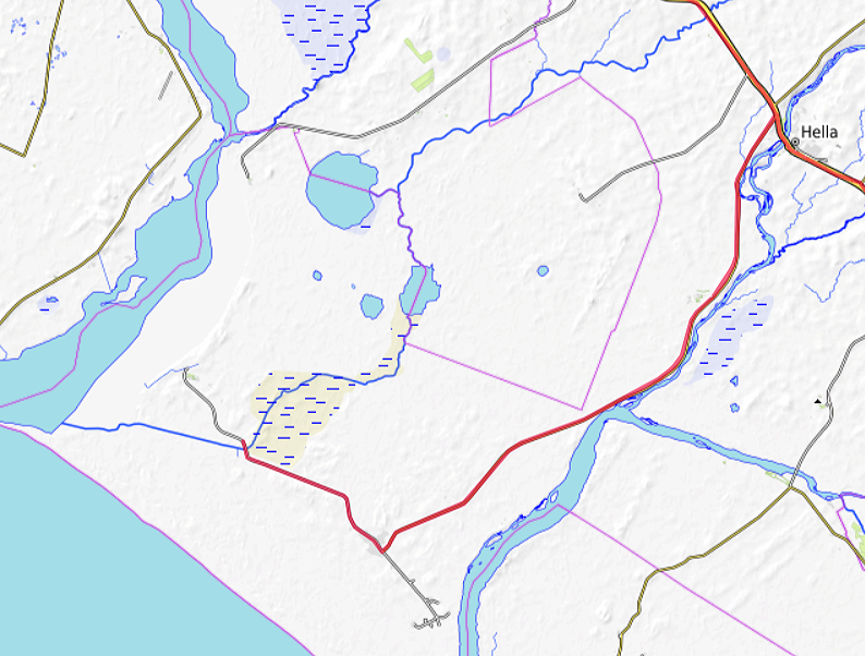 Carte OpenTopoMap Hella - Þykkvabær