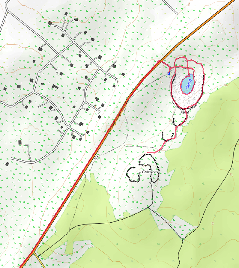 Carte OpenTopMap du Kerið