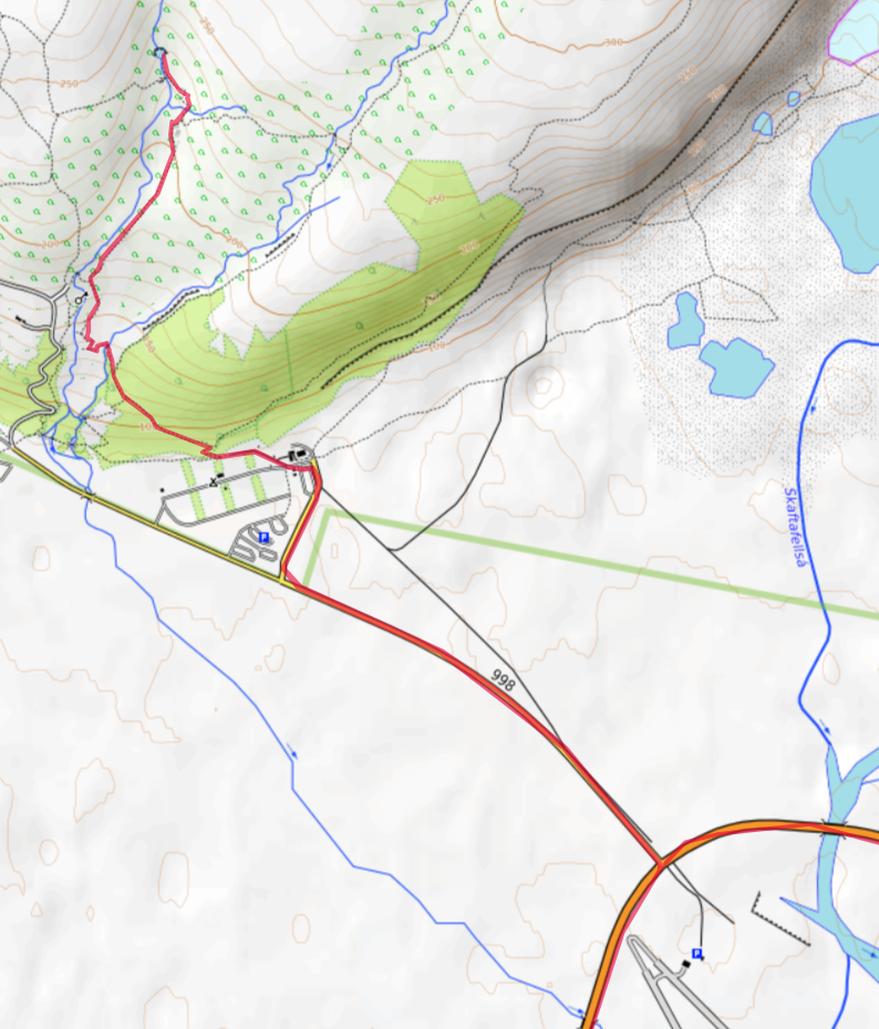 Carte OpenTopoMap du Svartifoss