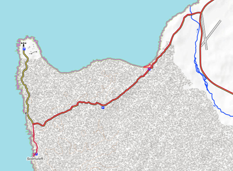 Carte OpenTopoMap de Svörtuloft et de Skarðsvík