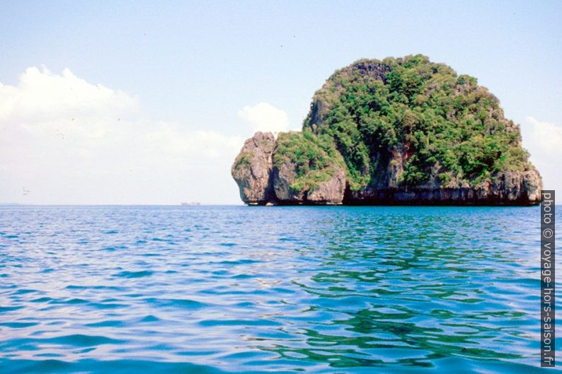 Petite île inaccessible derrière Chicken Island. Photo © Alex Medwedeff