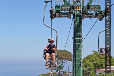 Alex sur le télésiège de Capri. Photo © André M. Winter