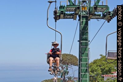 Alex sur le télésiège de Capri. Photo © André M. Winter