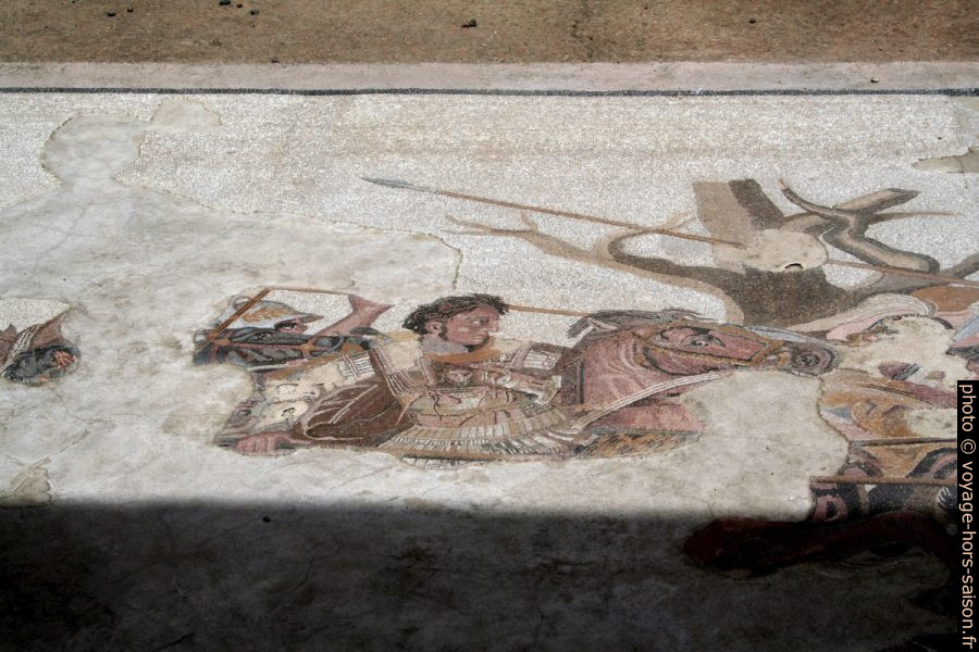 Mosaïque d'Alexandre le Grand lors de la Bataille d'Issos. Photo © André M. Winter