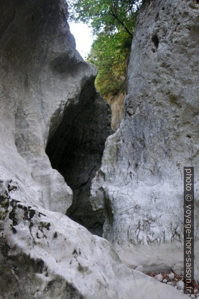 Point resserré dans les Gorges d'Oppedette. Photo © André M. Winter