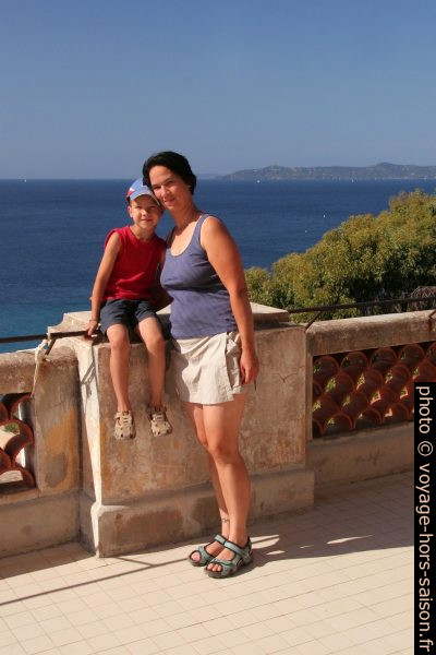 Nicolas et Alex sur la terrasse du Domaine du Rayol. Photo © André M. Winter