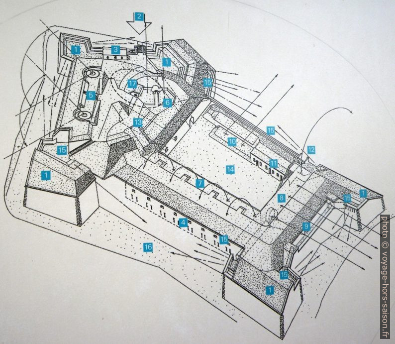 Plan du Fort de l'Éminence sur Port-Cros