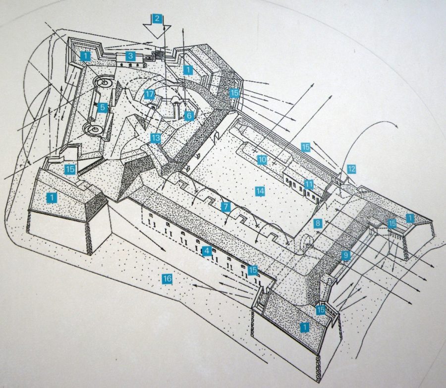 Plan du Fort de l'Éminence sur Port-Cros